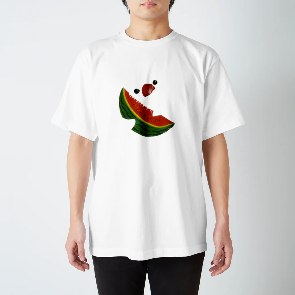 sukinakotoのすいか文鳥　クリア スタンダードTシャツ