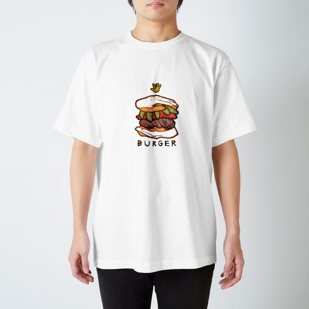 紅白饅頭の手デザイン・BURGER Regular Fit T-Shirt