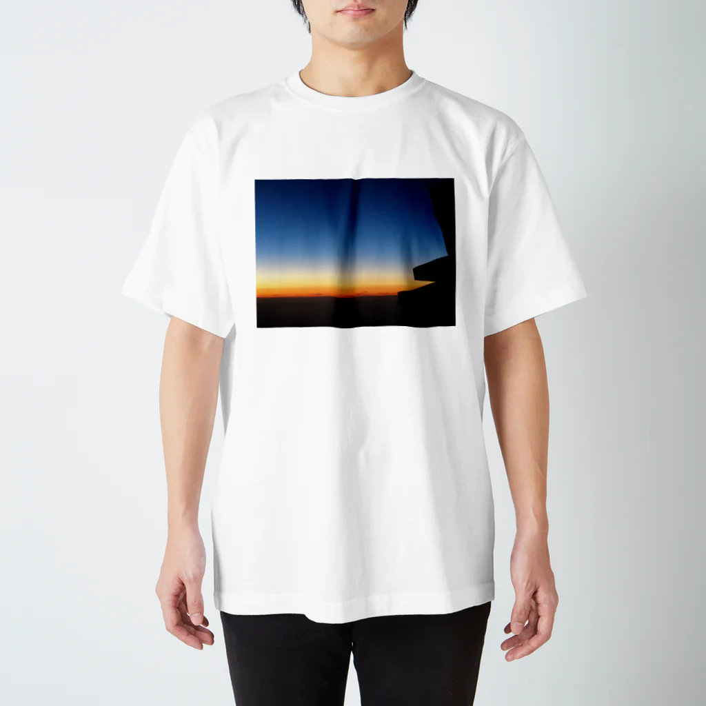 空飛ぶモモンガの空の旅２～飛行機より スタンダードTシャツ