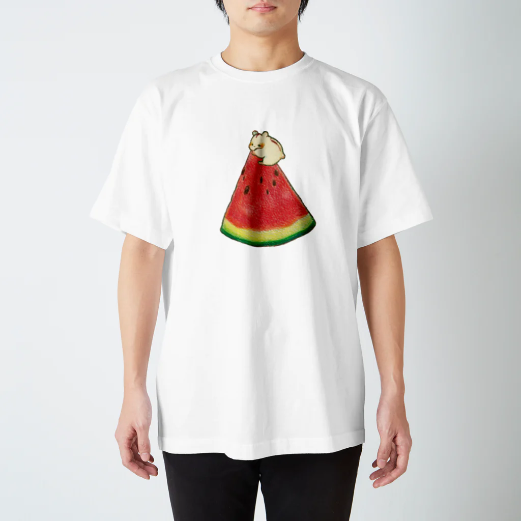 ひとところのハムスターのスイカ スタンダードTシャツ