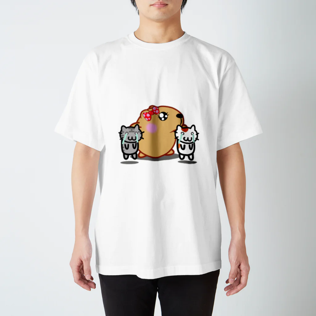 きゃぴばら倶楽部のきゃぴばら女子部ゆるねこ【ごめん】 スタンダードTシャツ