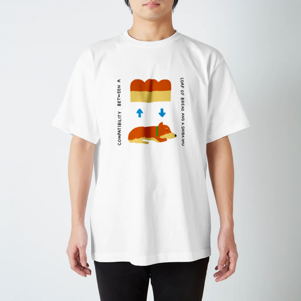 北野有グッズの柴犬と食パン スタンダードTシャツ