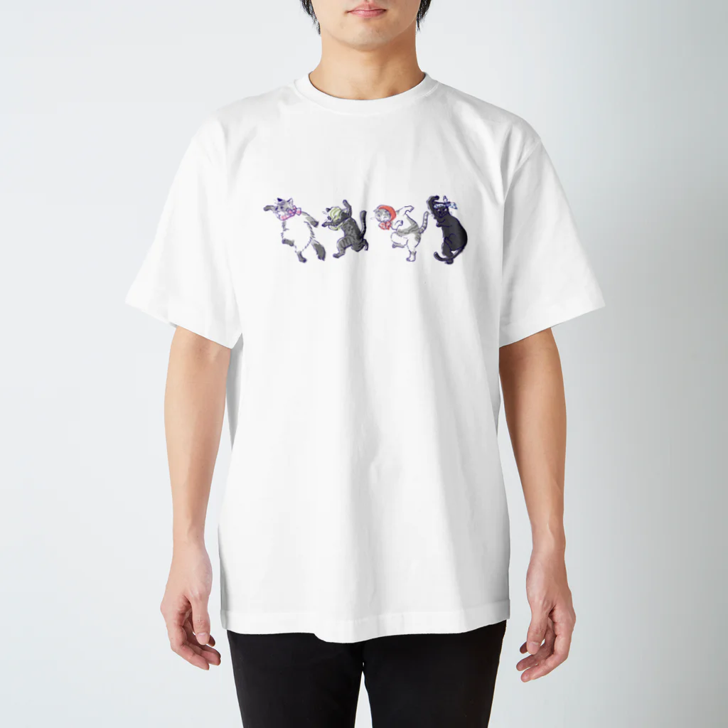 名司生の踊る猫 スタンダードTシャツ