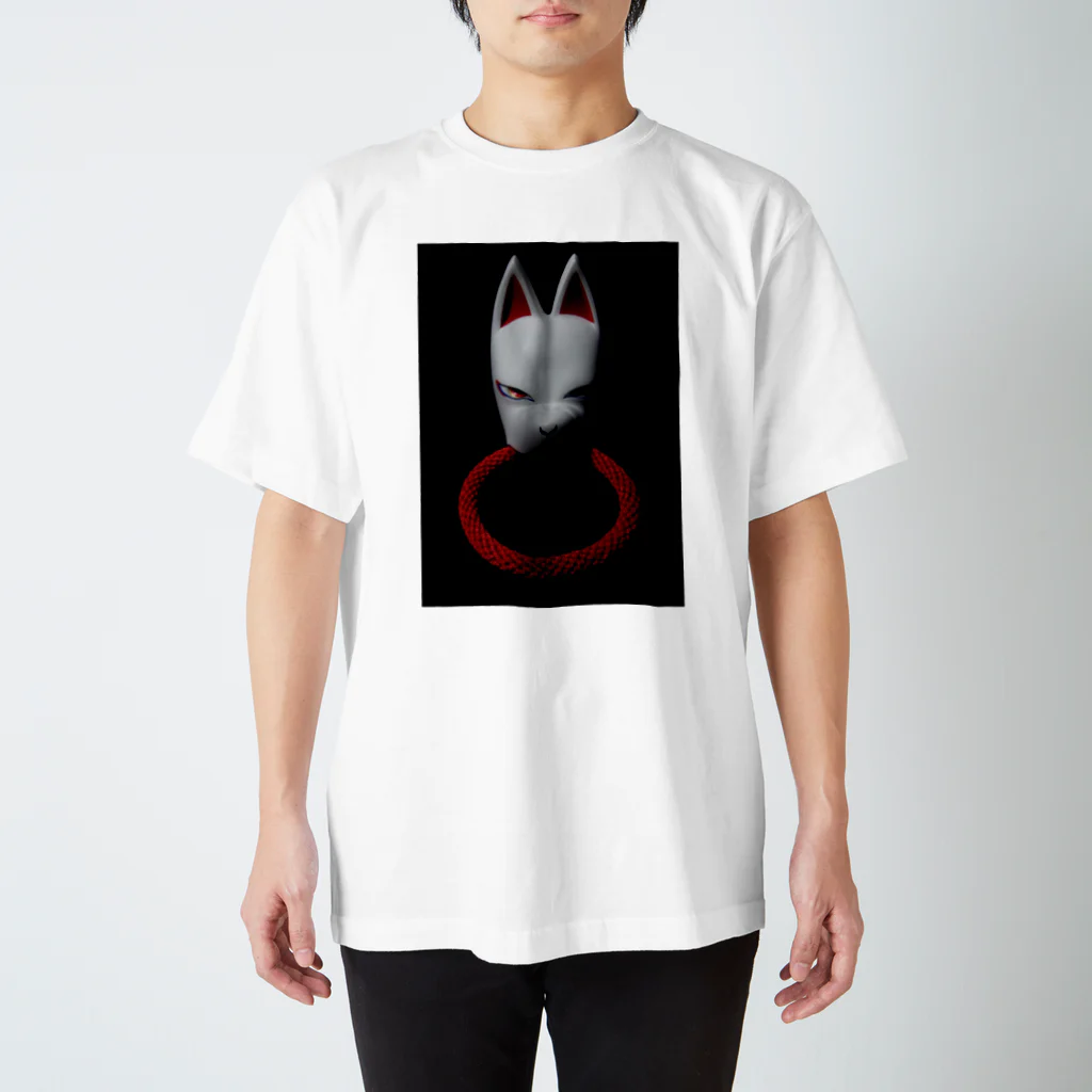 幻一の幻狐面　狐轡 Regular Fit T-Shirt