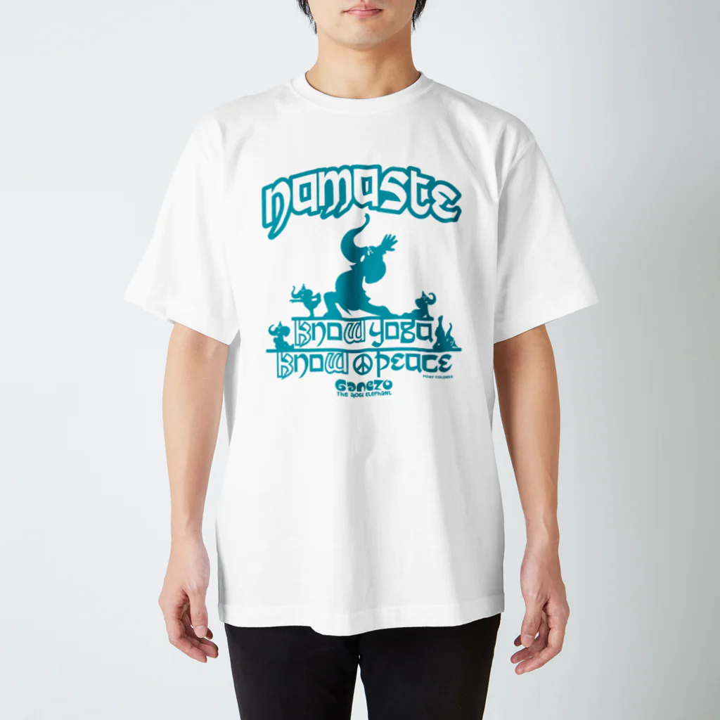 FOXY COLORSのヨガの先生ガネゾーくん スタンダードTシャツ