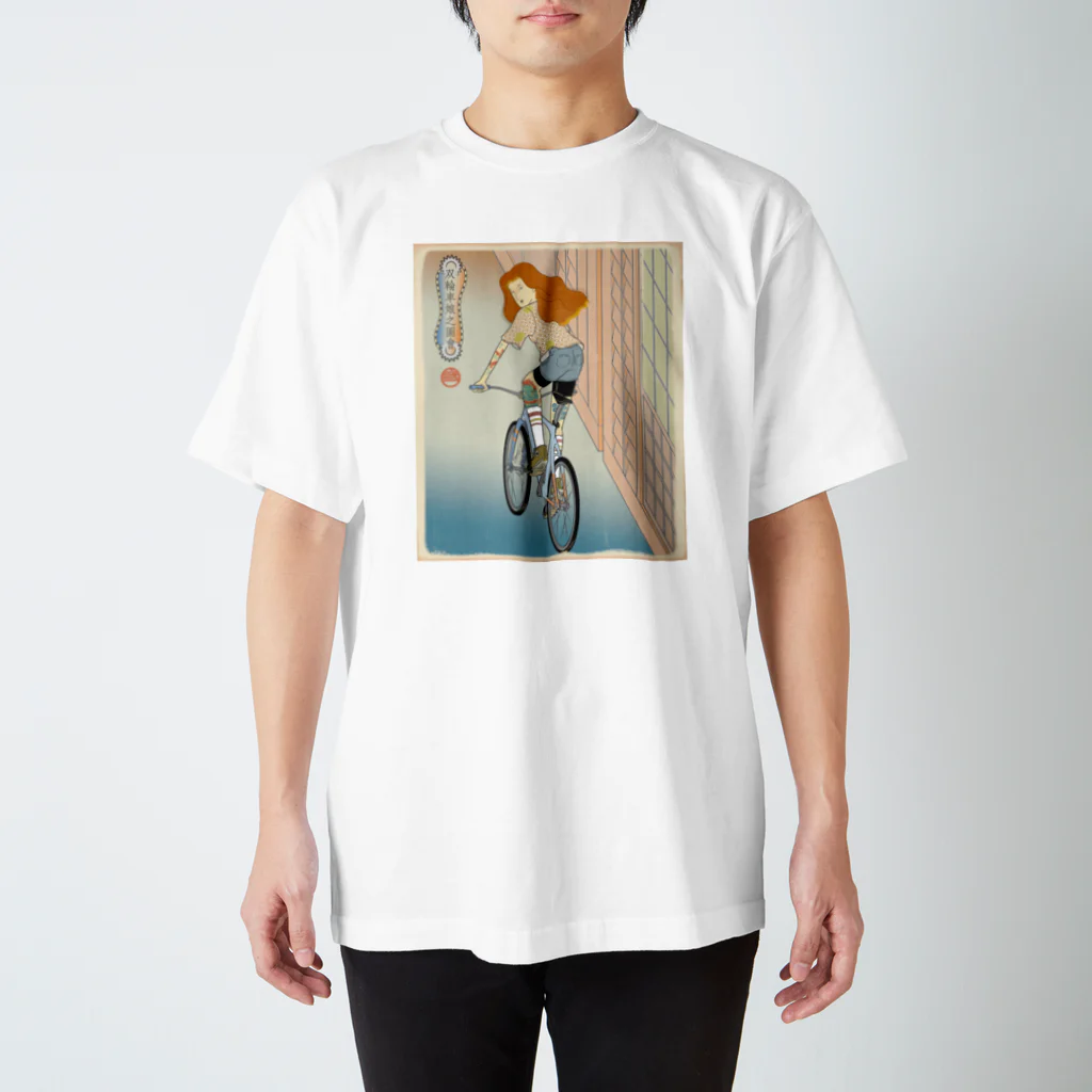 nidan-illustrationの"双輪車娘之圖會" 4-#1 スタンダードTシャツ