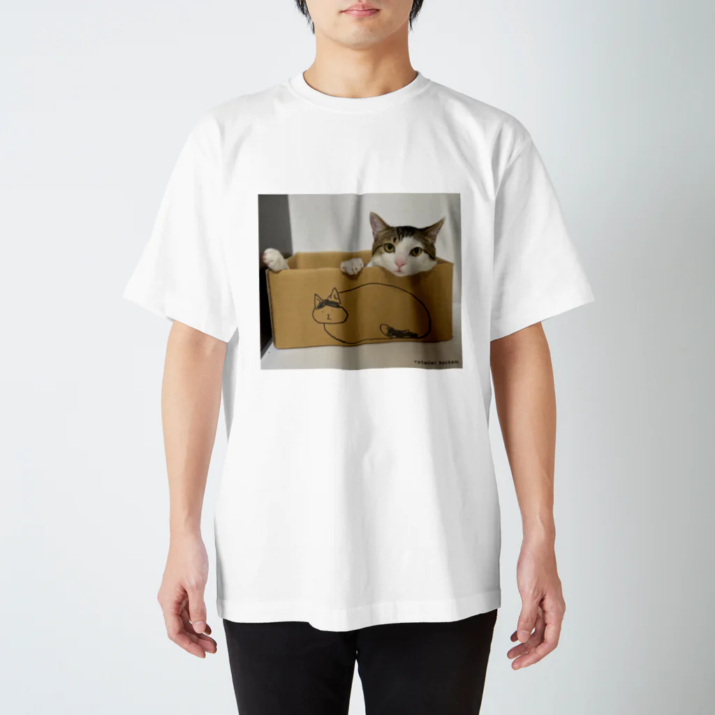 ほっかむねこ屋（アトリエほっかむ）のそよの箱に入るこち Regular Fit T-Shirt