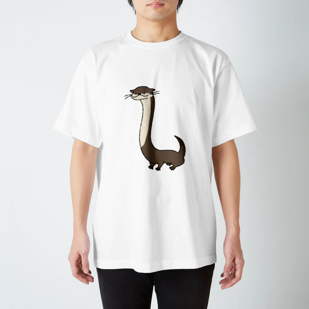 雑貨屋しじみんのクビナガカワウソ スタンダードTシャツ