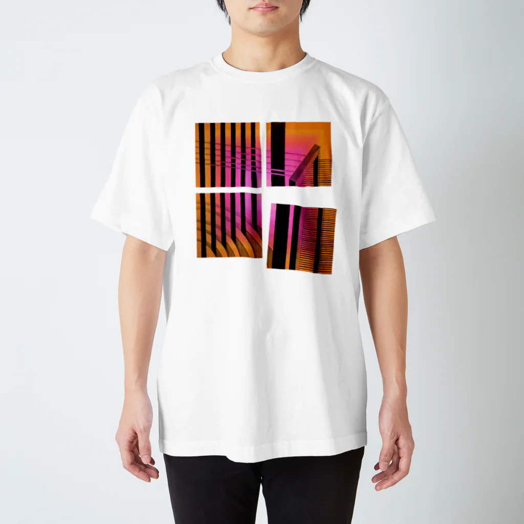 ・＿◇Geometryの3dLines_bicolor スタンダードTシャツ