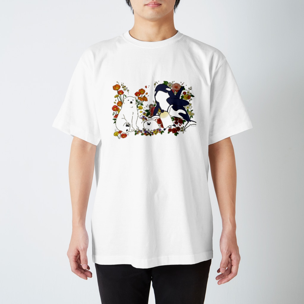 恋するシロクマ公式のTシャツ（フラワー） Regular Fit T-Shirt