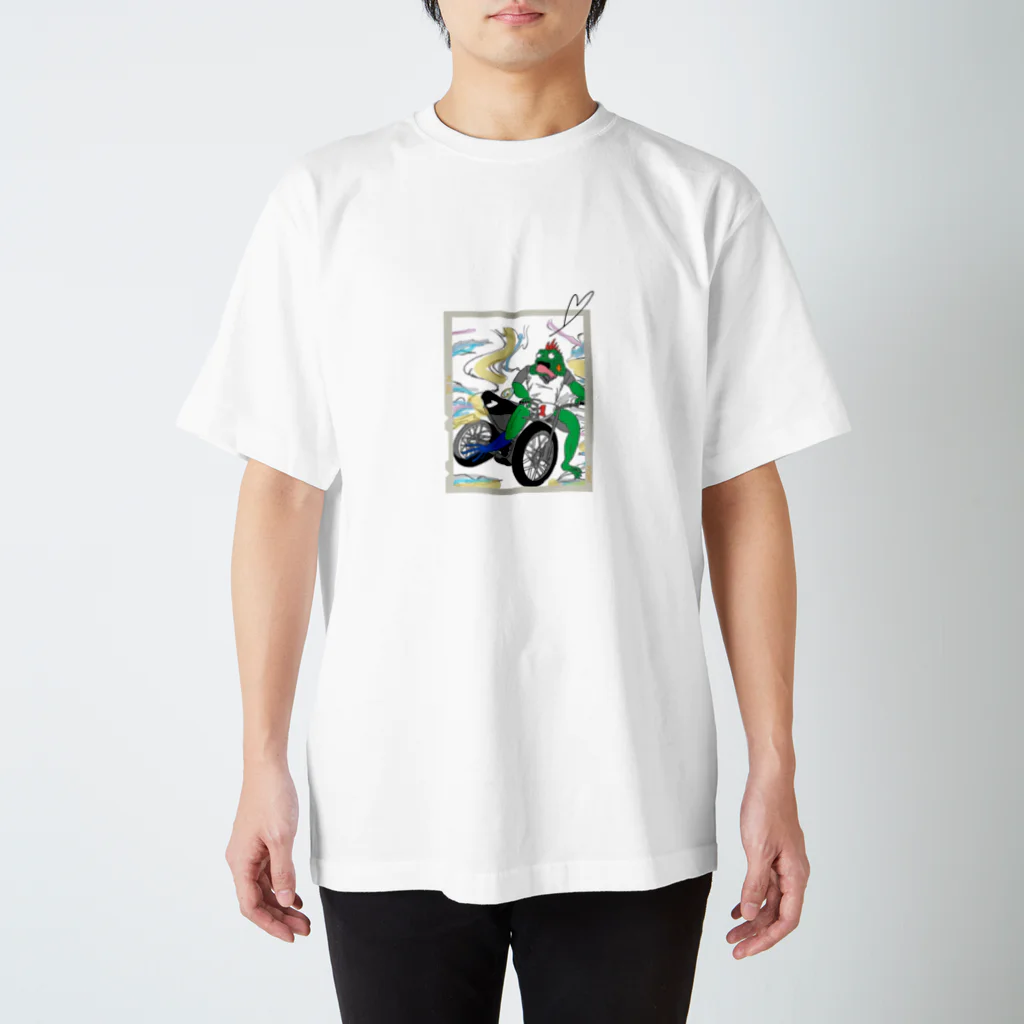 オリジナリティ強めのイグアナバイクくん 티셔츠