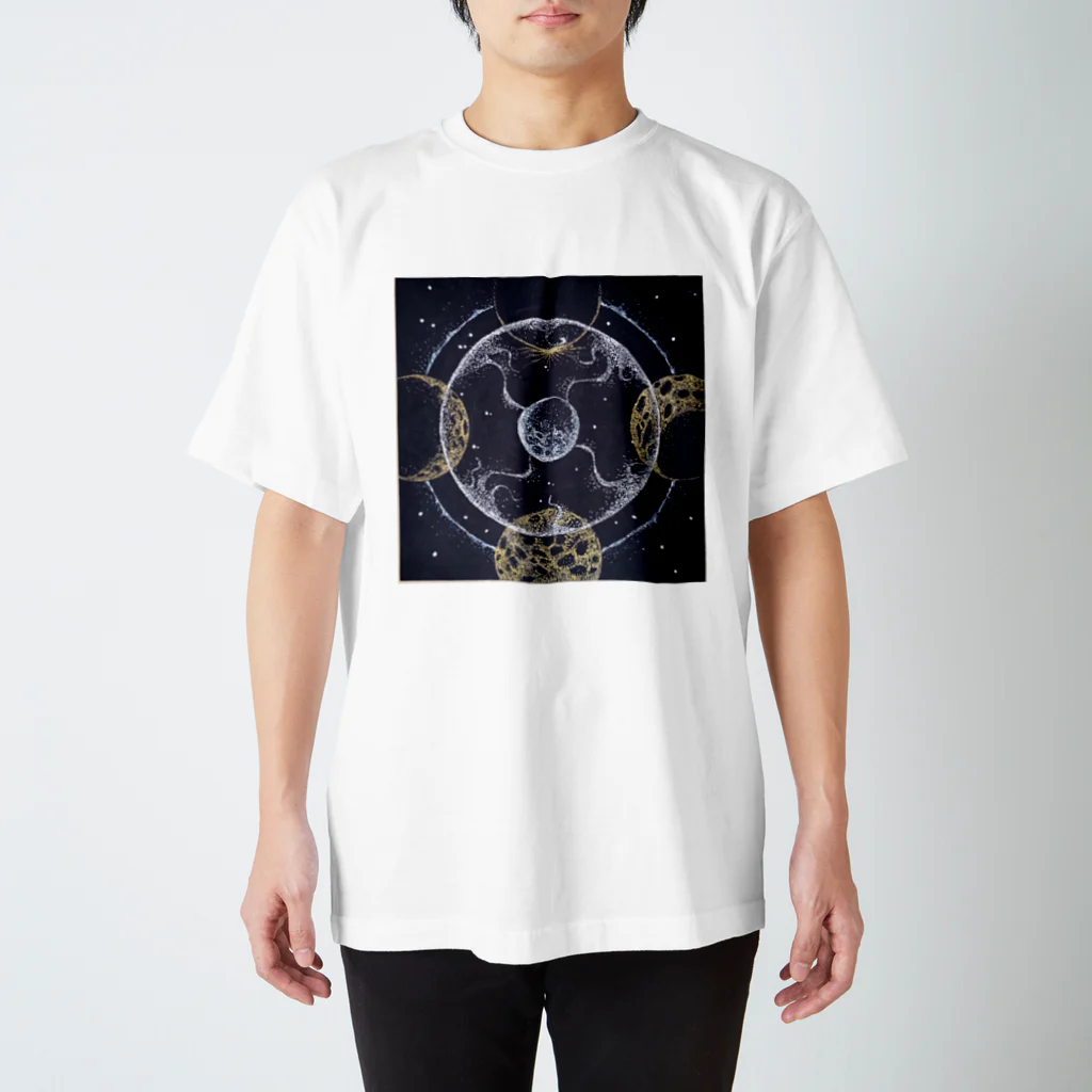 ti-marugodennの宇宙っぽい点描画 スタンダードTシャツ