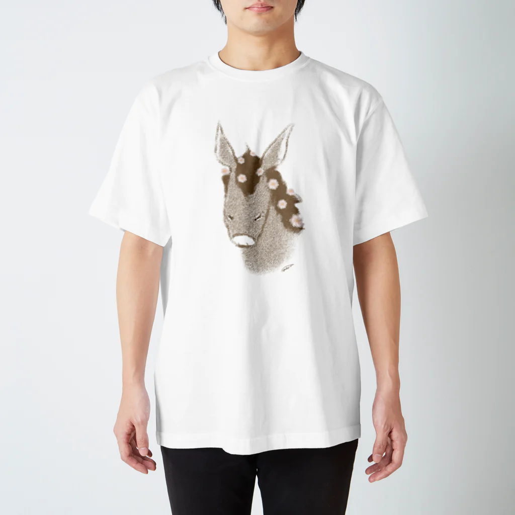 彩erの花散るロバ Regular Fit T-Shirt