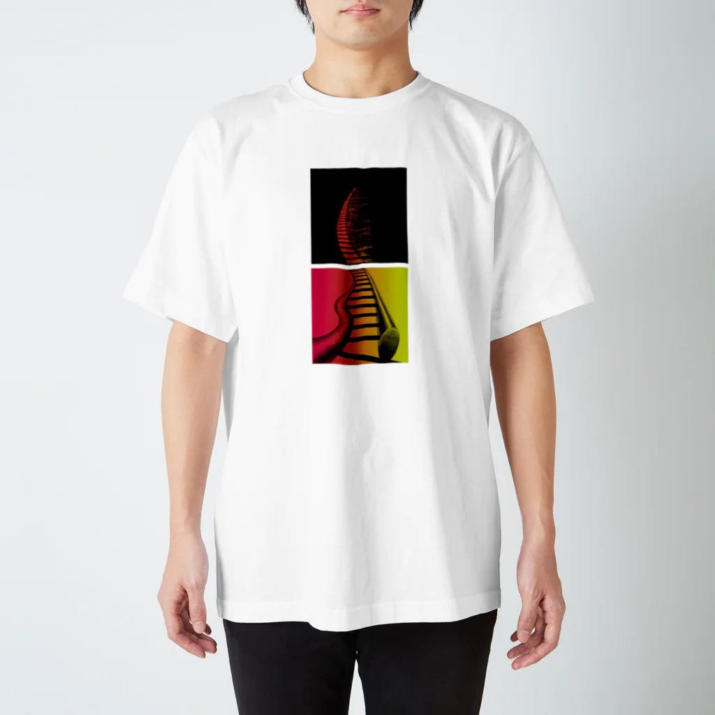 ・＿◇Geometryのhashigo_bicolor スタンダードTシャツ