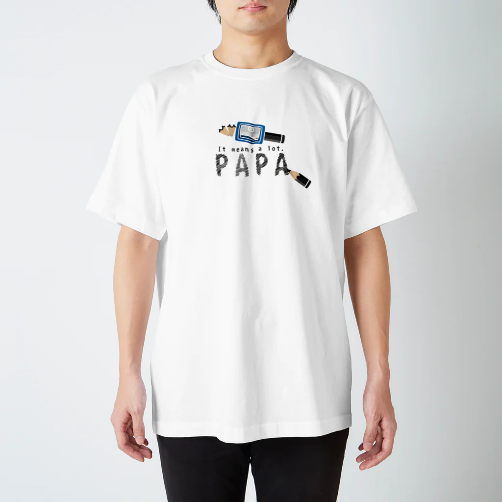 イラスト MONYAAT のちびた鉛筆 PAPA*C Regular Fit T-Shirt