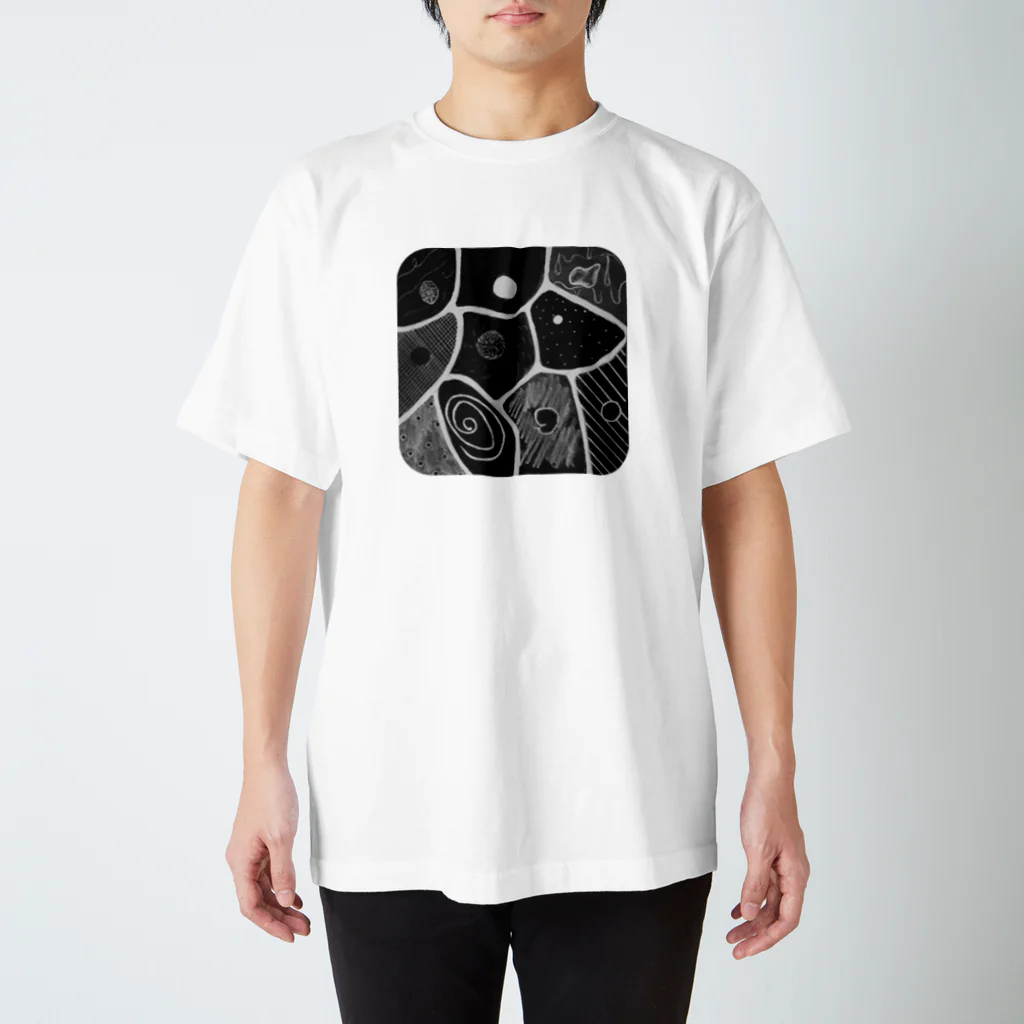 ・＿◇Geometryのcells.gray Regular Fit T-Shirt