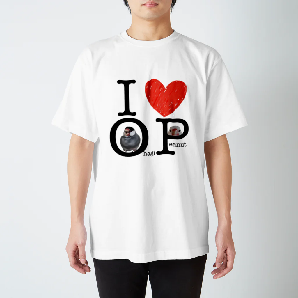 Oh._.happy❤happy shopのI ❤️Ohagi Peanut  スタンダードTシャツ