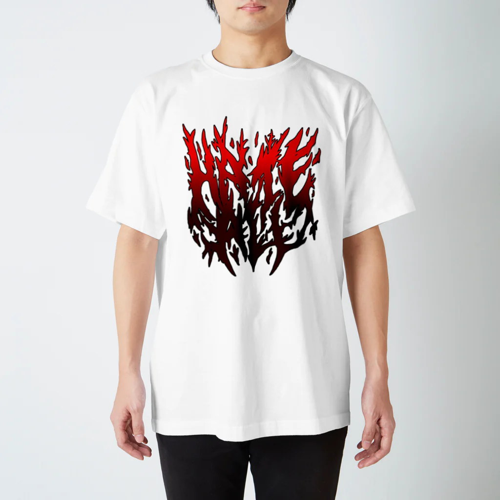 青紫青のメタルロゴ的T(HATE ALL) スタンダードTシャツ