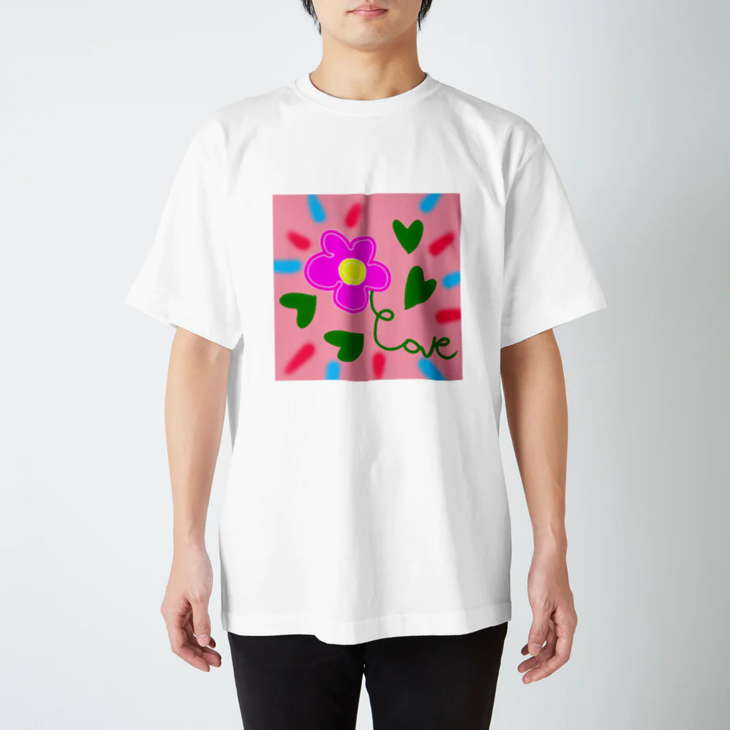 rainbow♡skyのお店のLoveのお花 スタンダードTシャツ