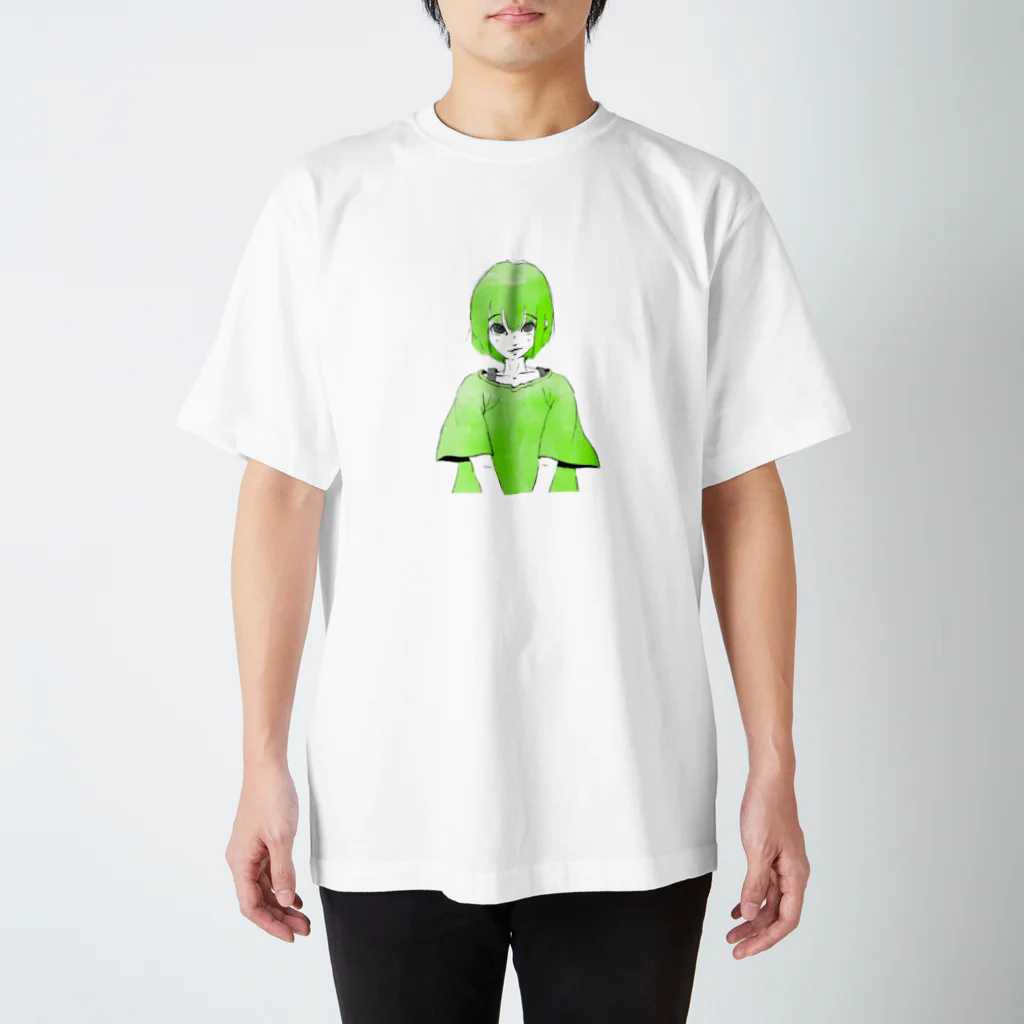 tsbnk-designの八の字眉女子 Regular Fit T-Shirt
