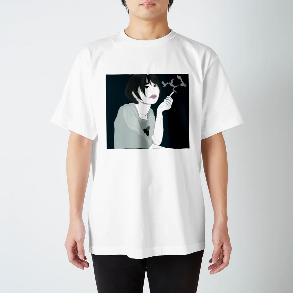 jiro_jiroのタバコ女子 Regular Fit T-Shirt