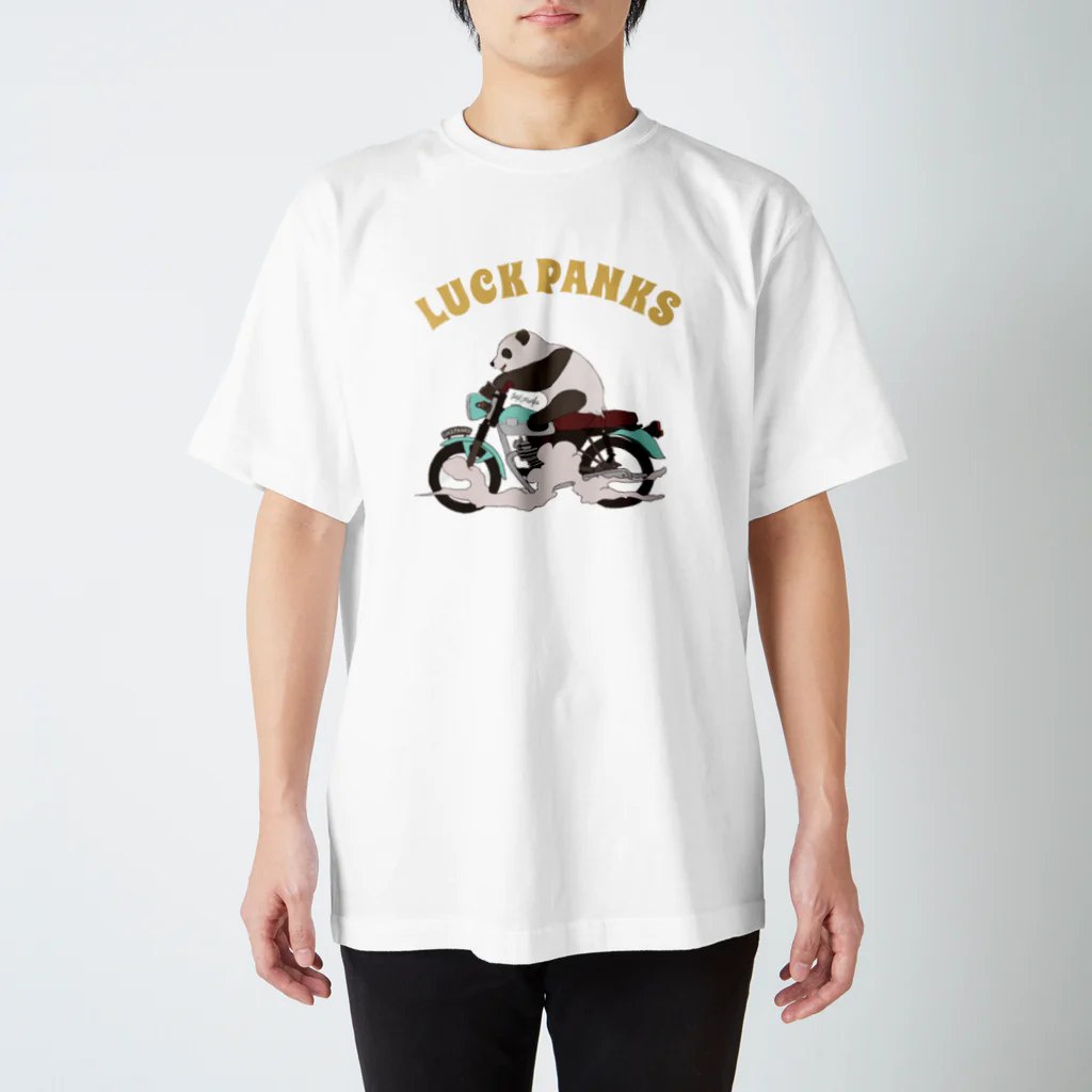 ラックパンクスのバイク乗りのパンダ スタンダードTシャツ
