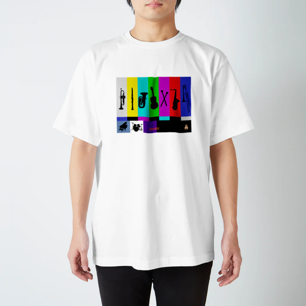 decoppaのカラーバーと楽器 Regular Fit T-Shirt