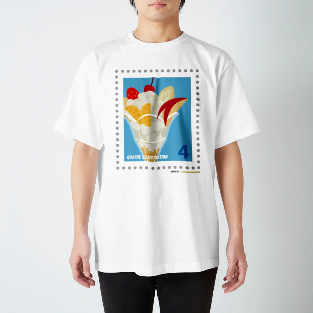 Quatre Illustrationのキャトル切手_フルーツパフェ Regular Fit T-Shirt