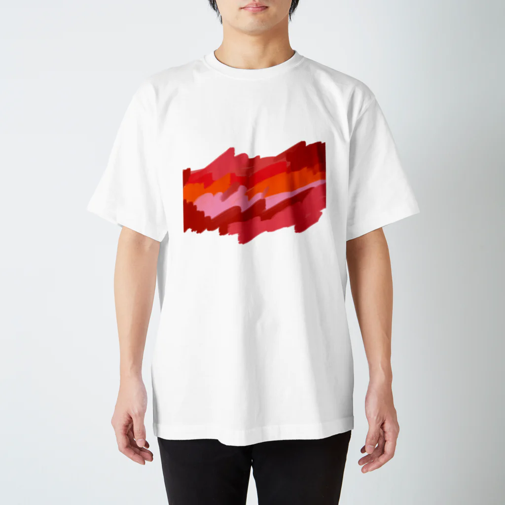 ポテコロアートショップの赤の衝撃 Regular Fit T-Shirt