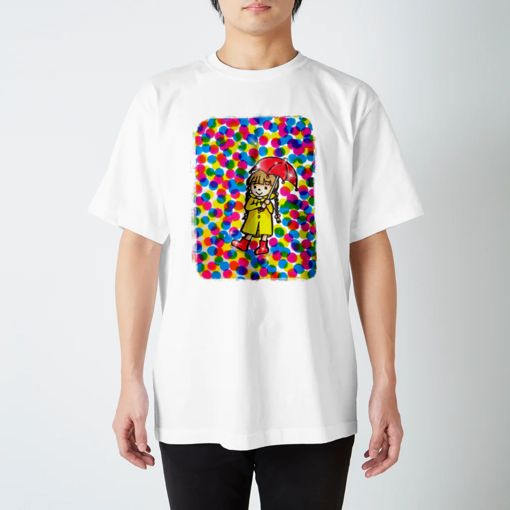 ☆あゆ ころ たろの☆ ハッピーライフのカラフル雨の日 Regular Fit T-Shirt