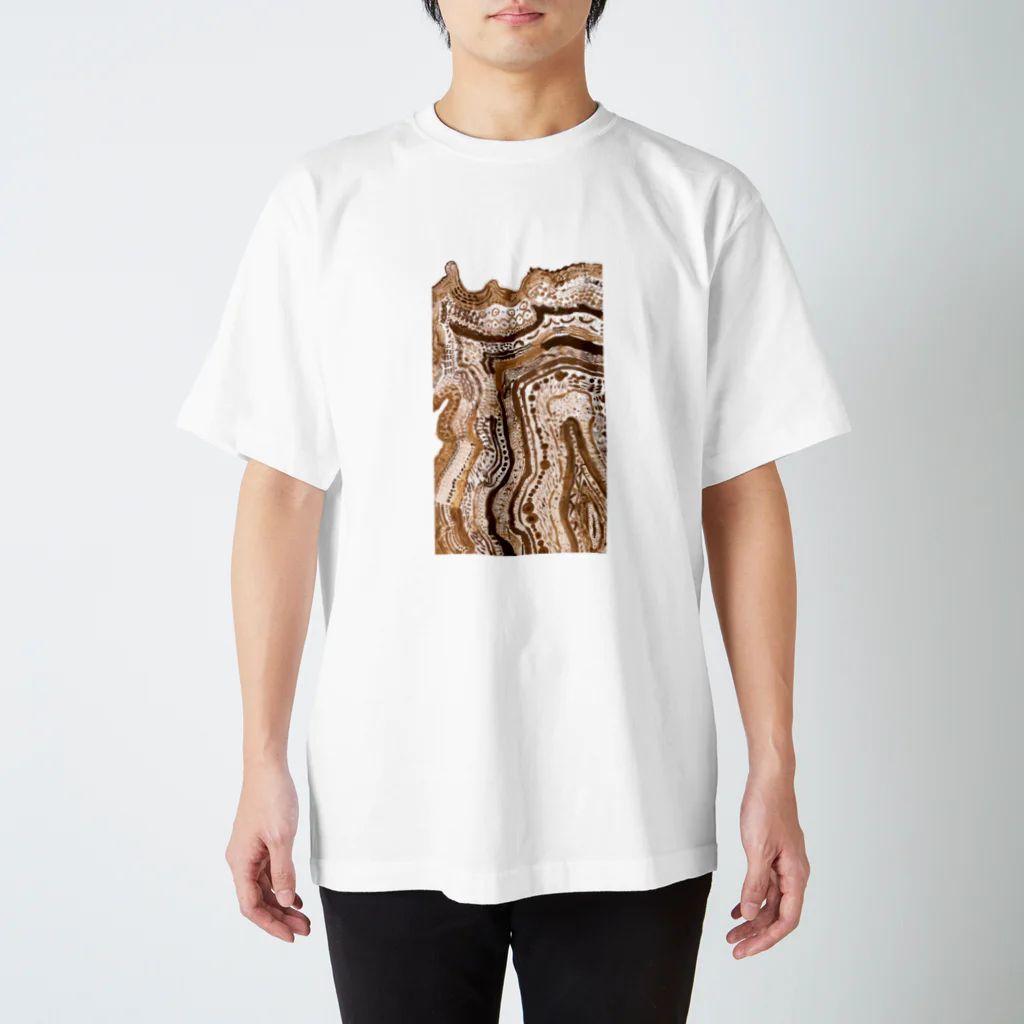 Wall Art ProjectのWAF Tシャツ　淺井裕介 湖の年輪 スタンダードTシャツ