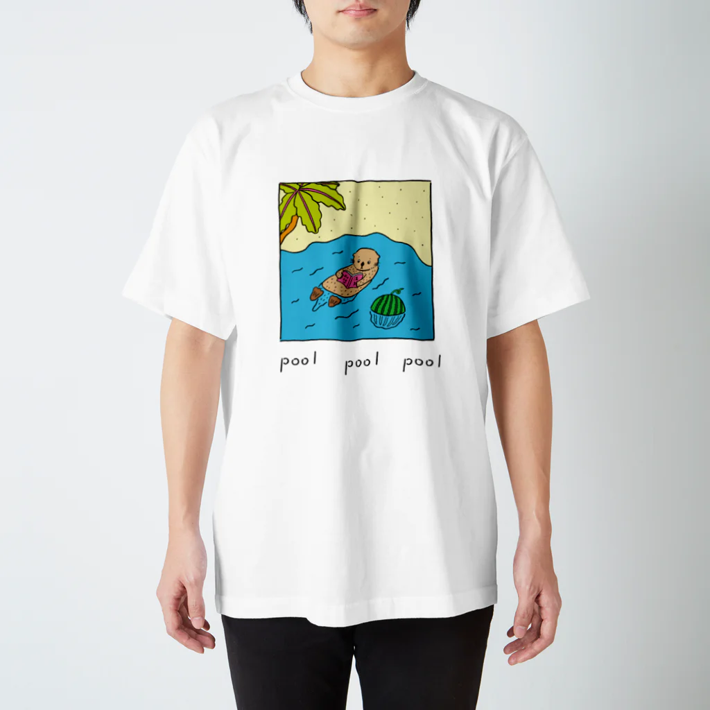 Futakawa Mayuのグッズショップのpool ラッコ スタンダードTシャツ