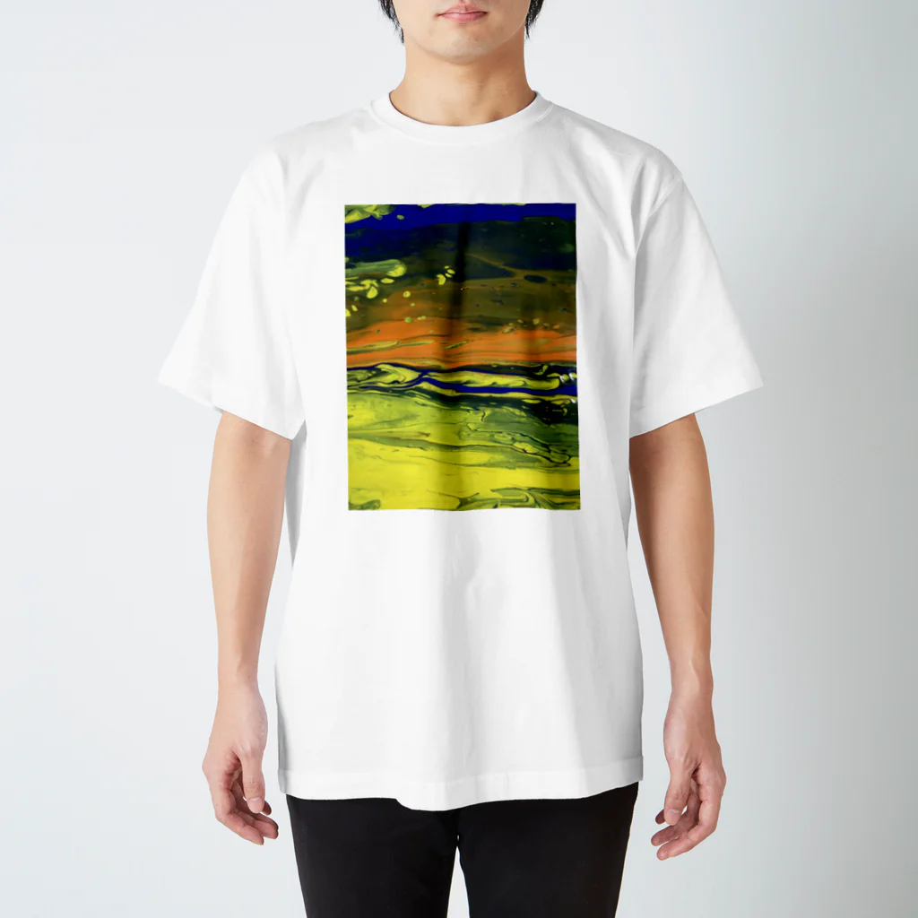 yjb_22のfluidart_nksnmdl Regular Fit T-Shirt