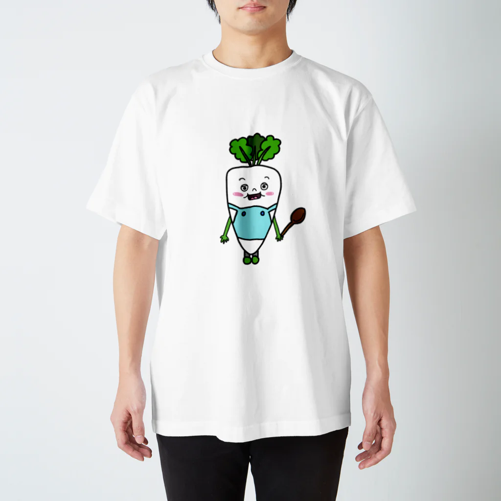 Let's Vegetablesのだいこさん【Let's Vegetables】 スタンダードTシャツ