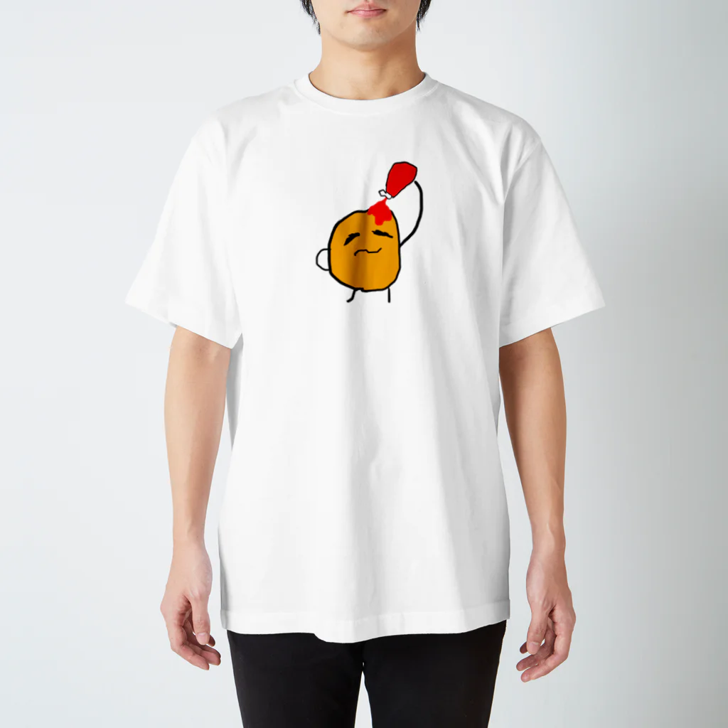 ナゲットくんのプリティショップの朝のおめかしナゲット君 スタンダードTシャツ