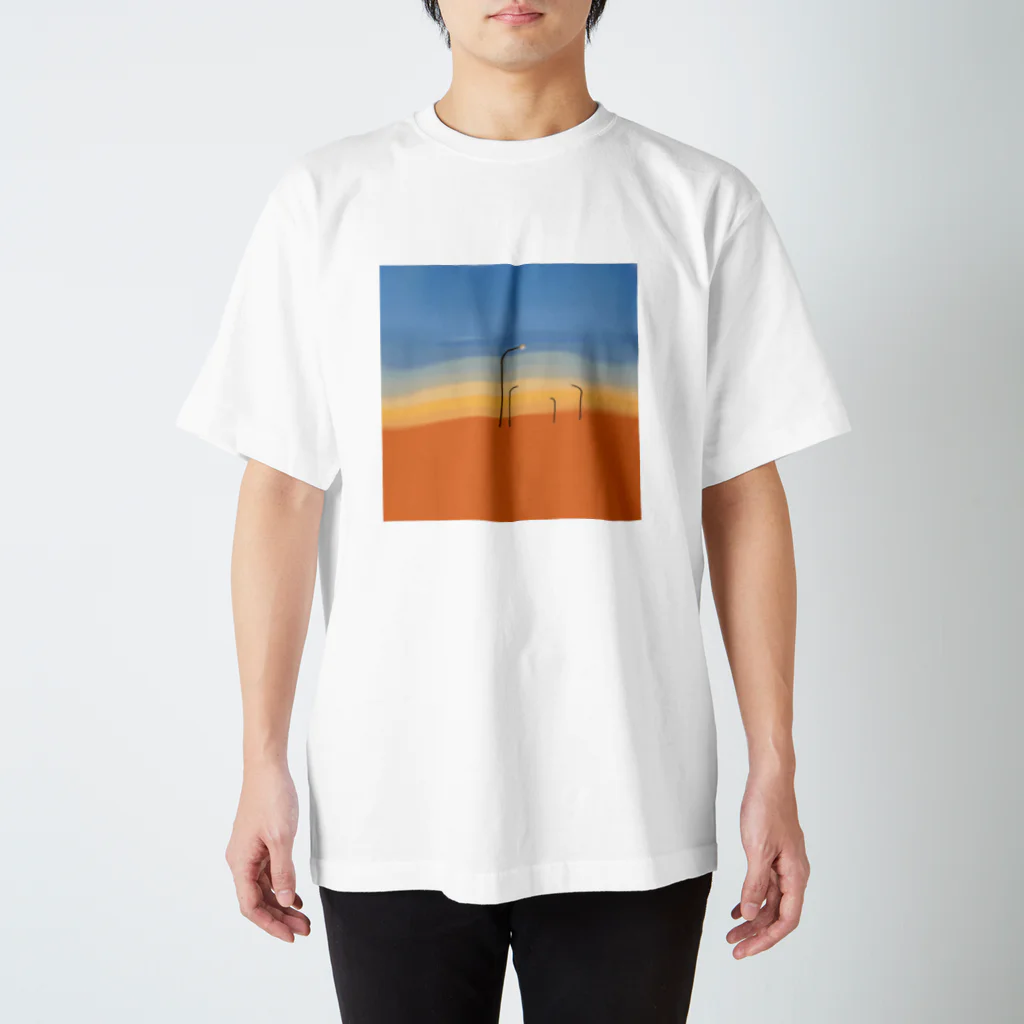 母作シリーズの夕焼けグラデーション スタンダードTシャツ