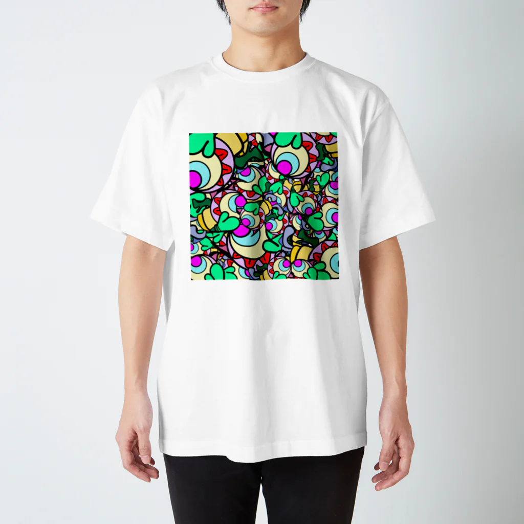 河亜太のいのせんとぴっぴ(ごちゃごちゃ） Regular Fit T-Shirt