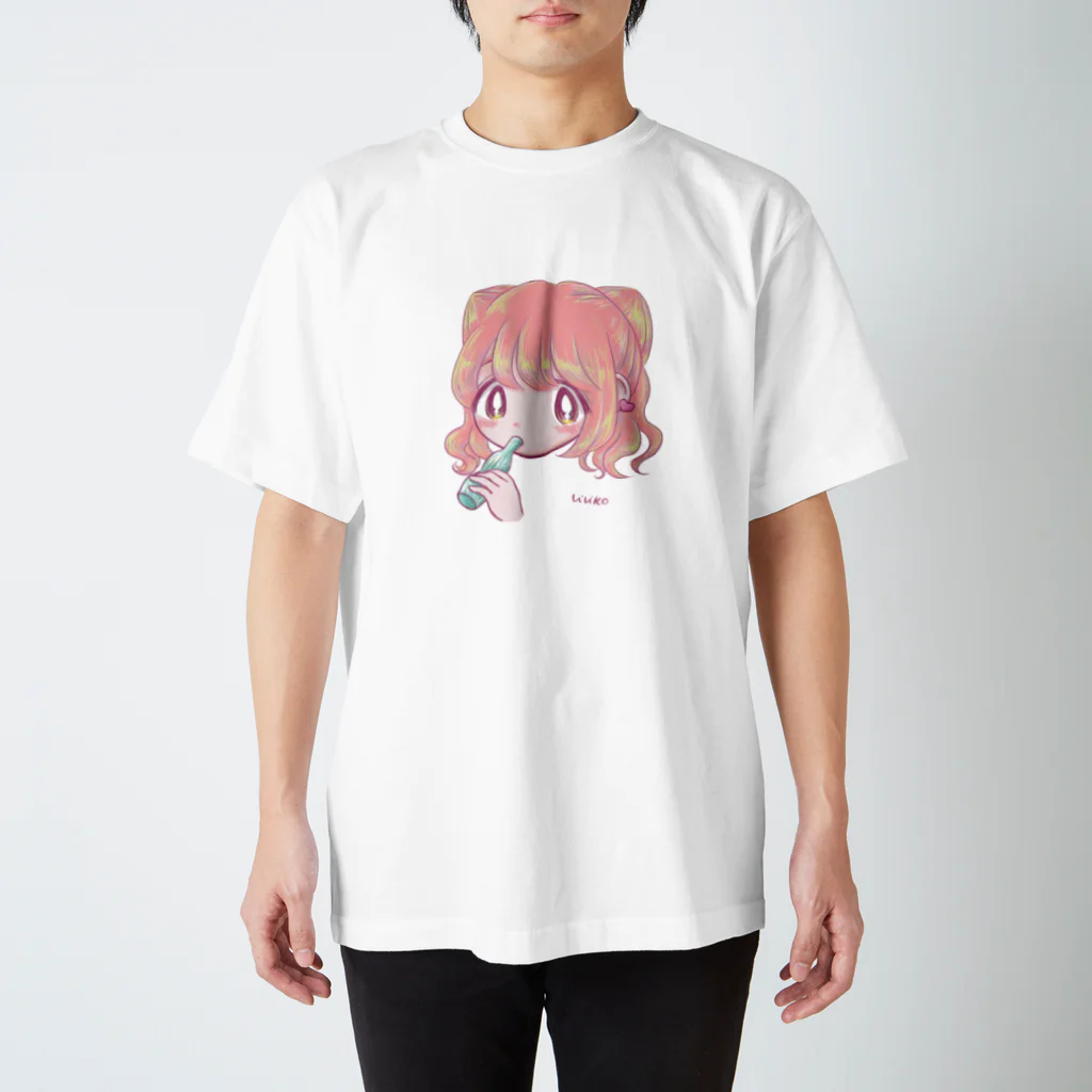 微々子(Viviko)の女の子とアイス スタンダードTシャツ