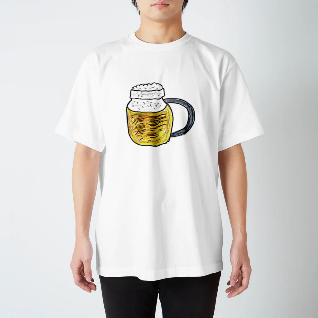 就労継続支援B型事業所ブレンドのビールうまそー スタンダードTシャツ