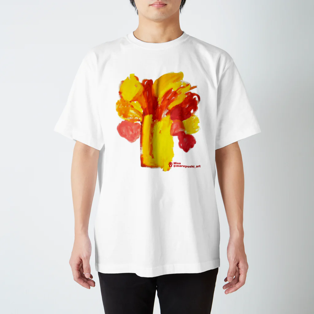 まるよし絵画教室のハナタバ Regular Fit T-Shirt