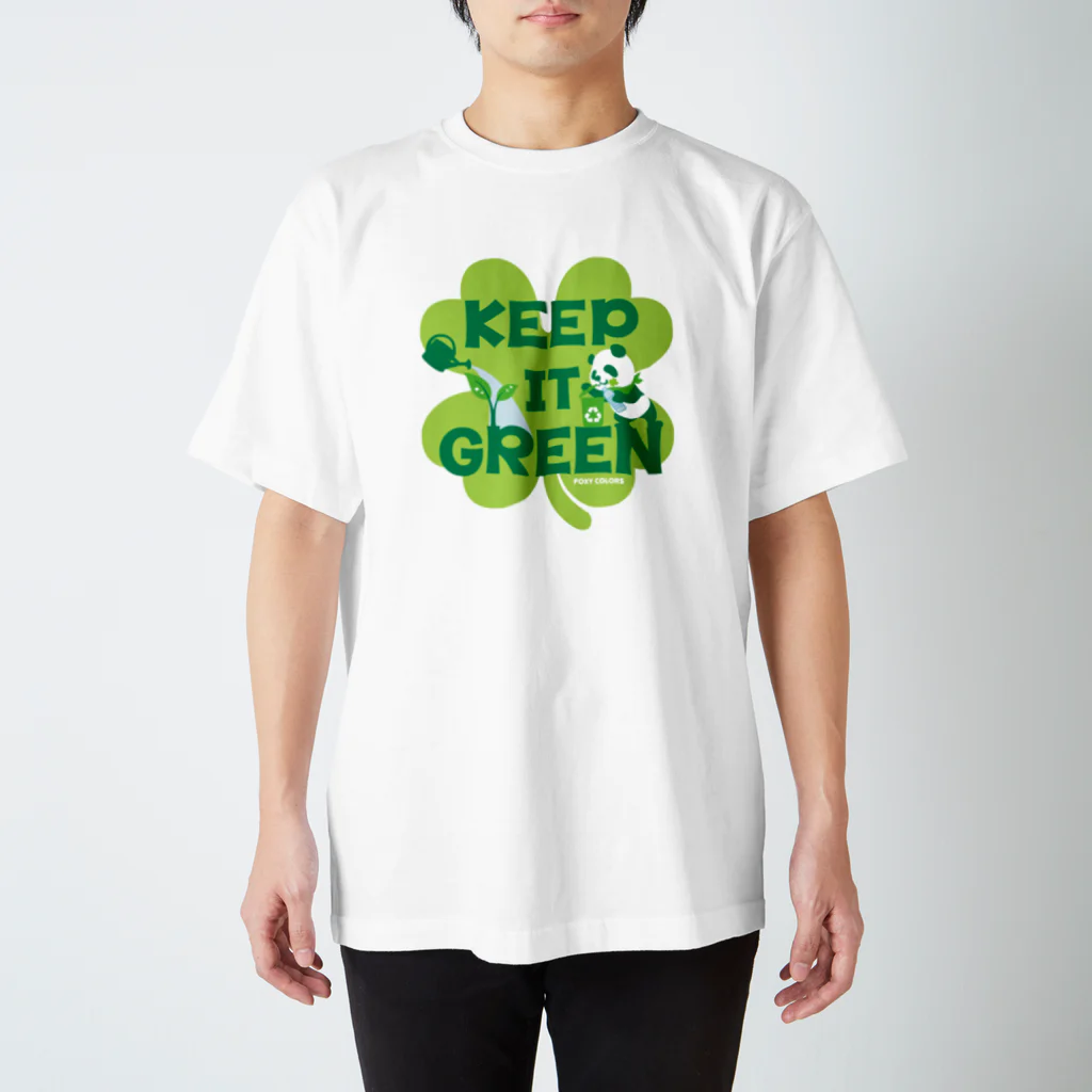 FOXY COLORSのエコ・パンダ ECO PANDA グリーン大作戦 Tシャツ lime スタンダードTシャツ