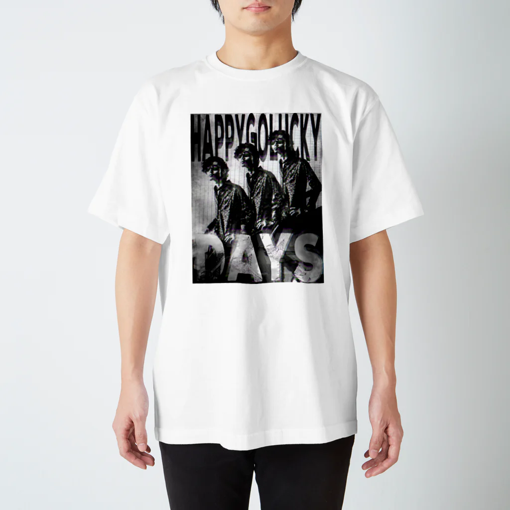 ABOGGYCのHAPPYGOLUCKY DAYS グリッチバグデザイン スタンダードTシャツ