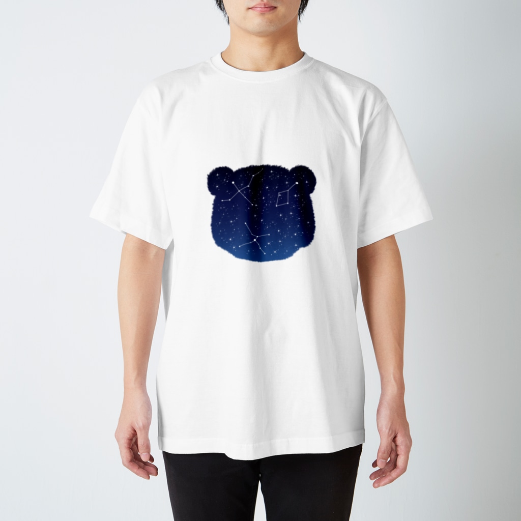 Tanaka Zabieru パンダショップのパンダと夏の大三角 Regular Fit T-Shirt