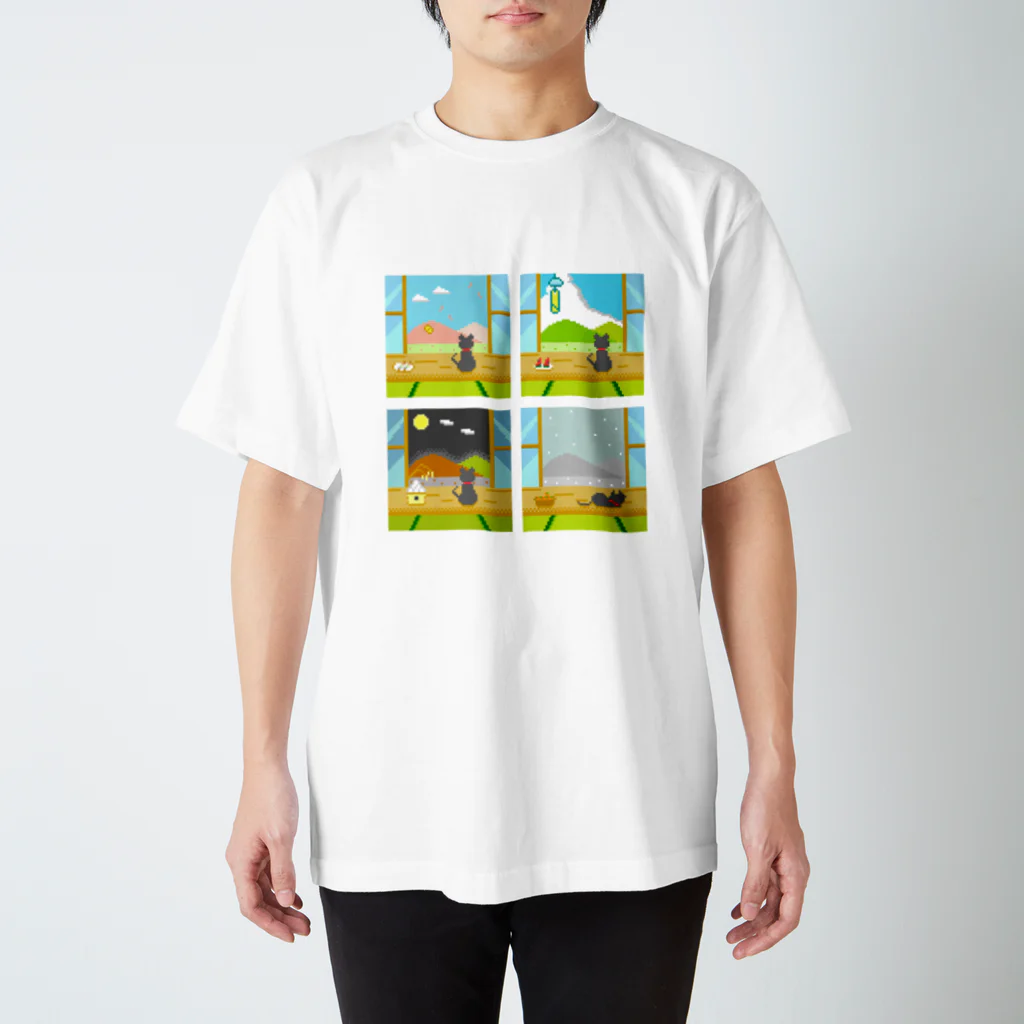 りりぃカンパニーの春夏秋冬猫 Regular Fit T-Shirt
