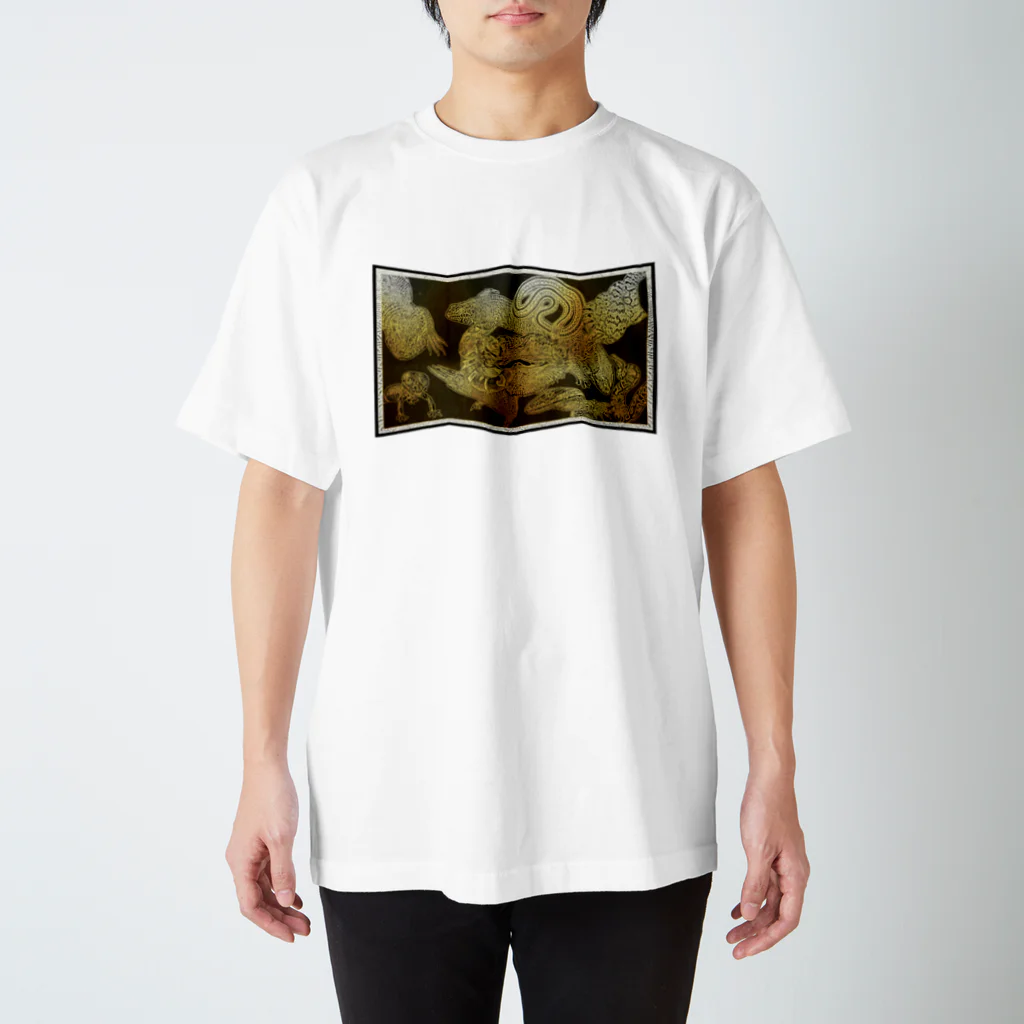 UTKの爬虫類 和風 屏風絵 大集合 Regular Fit T-Shirt