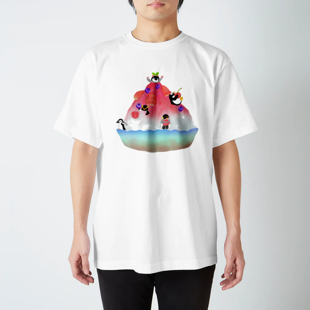 Lily bird（リリーバード）のかき氷とペンギンたち① スタンダードTシャツ