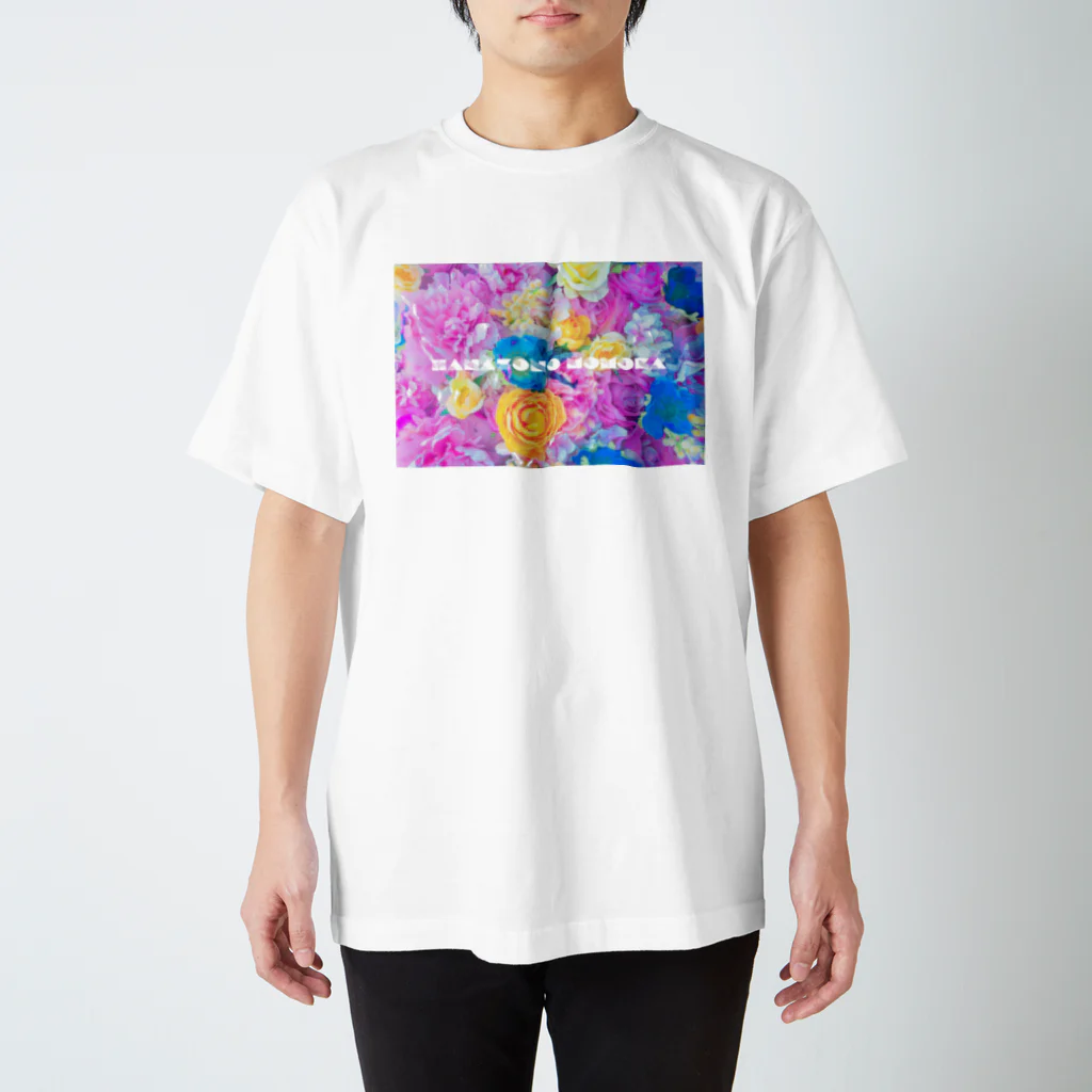 HANAZONOMOMOKAのカラフル花園ロゴ スタンダードTシャツ