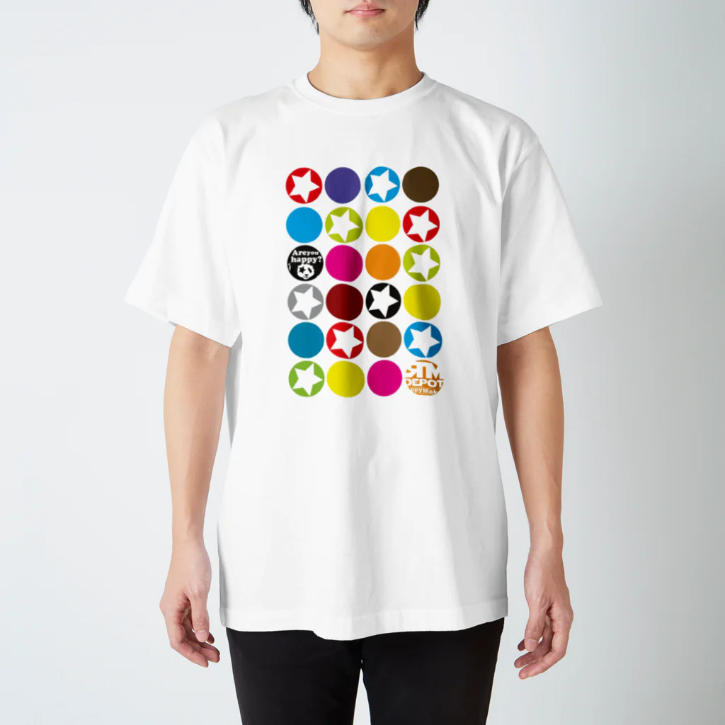 depotRMのカラフルな○がいっぱい！★がいっぱい！！ Regular Fit T-Shirt