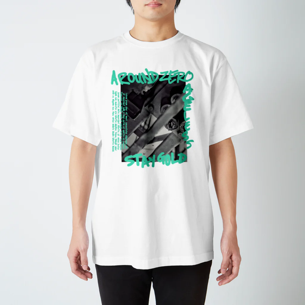 AROUND ZEROのAround0 PHOTO GRAPHIC GREEN スタンダードTシャツ