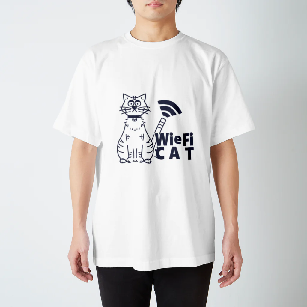 なかしま わか🦀のWieFi CAT（ウィーフィーキャット）  スタンダードTシャツ